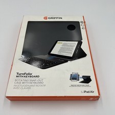 Griffin TurnFolio Apple iPad Air Rotating Case Keyboard Snap Out Drop Protection picture