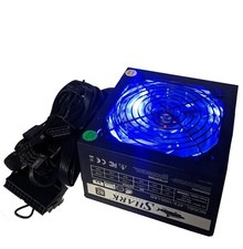 New SHARK 1000W Blue LED Fan PCIE Gaming PC Silent ATX Power Supply PSU picture