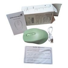 Brand New - Mint Green - Wireless Computer Mouse - Box Is A Little Damaged  picture