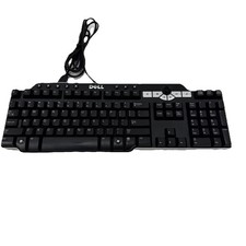 Dell Model SK-8135 USB Hub Wired, Multimedia Keyboard DJ425 Missing Top Knob picture