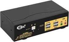 CKL 2 Port KVM Switch Dual Monitor DisplayPort 4K 60Hz, 2 Computers x 2 Monitors picture
