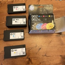 HP 962XL Black & 962 Color Ink Cartridges (4-Pack) EXP 12/2027 Open Read picture