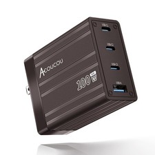100W USB C Charger, 4-Port GaN Fast Charging Foldable Compact Laptop Charger ... picture
