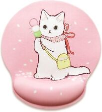 Cat Mousepad Wrist Support with Memory Foam, Pink Kawaii Cute Mouse Pads  picture