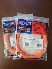 2 Tripp Lite M320-10M Fiber Optic LC/LC 62.5/125 Duplex Multimode Patch Cables picture