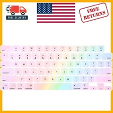Reusable Rainbow Silicone Keyboard Cover for 2026-2021 MacBook Air & Pro Models picture