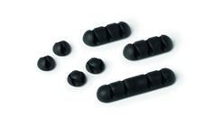 CAVOLINE Cable Management Desk Tidy Assorted Clips Graphite Durable Pack of 7 picture