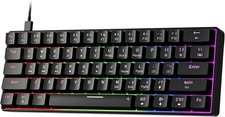 GM611 Mechanical Gaming Keyboard Wired LED Backlit Red Switch Black QWERTY picture