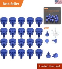 20 Pieces 6-32 Thread, Lightweight Blue Aluminum Thumb Screws for Computer Cases picture