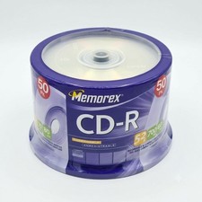 Memorex CD-R 50 Pack Spindle Sealed Blank Discs 700MB 52X 80 Min Factory Sealed picture