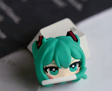 Hatsune Miku Rabbit Hole Keycap Resin Anime Mechanical Keyboard Custom Decor Toy picture