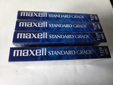 Maxell T-120 Standard Grade Video Cassette VHS Blank Tape 6 Hours Lot of 4 SG2 picture
