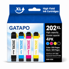 202XL 4PK (Y/M/C/B)Ink Replacement for 202XL XP-5100 WF-2860 Printers picture