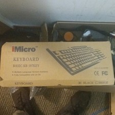 iMicro Basic KB 107KEY Wired USB Standard Keyboard, Black English QWERTY picture
