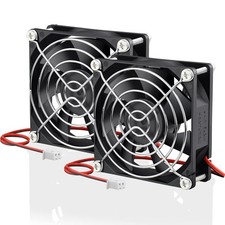 2 Pack 80mm Brushless Cooling Fans 12V DC, Quiet & Efficient 2-Pin Design picture
