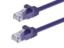 Flexboot Cat6 Ethernet Patch Cable Network RJ45 Stranded UTP 24AWG 50ft Purlple picture
