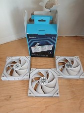 UNTESTED - FANS ONLY - Lian Li Uni Fan SL Wireless 120 - White - 3 Pack - (READ) picture