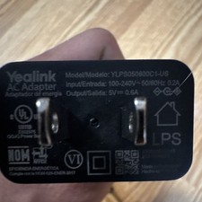 Yealink AC Power Supply YLPS050600C1-US Use w/ Telephone 5V = 0.6A picture